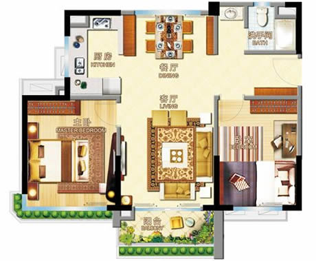 森林城市Y221A2戶(hù)型效果圖
