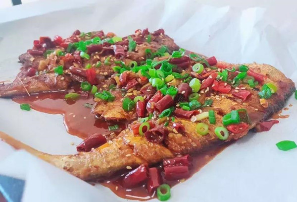 青椒荷包蛋炒魚(二)